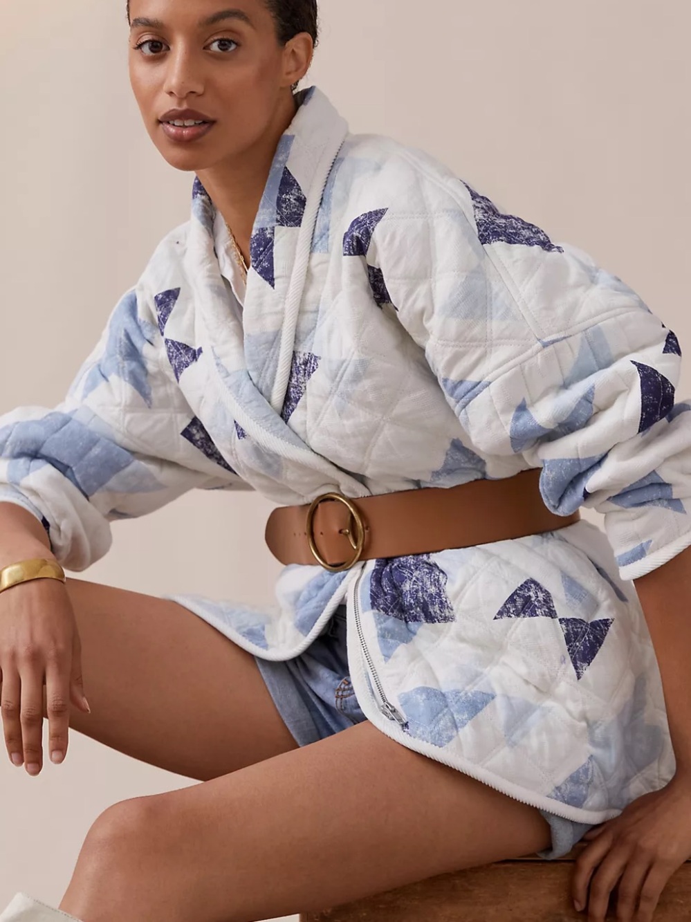 Anthropologie Quilted Patchwork Jacket